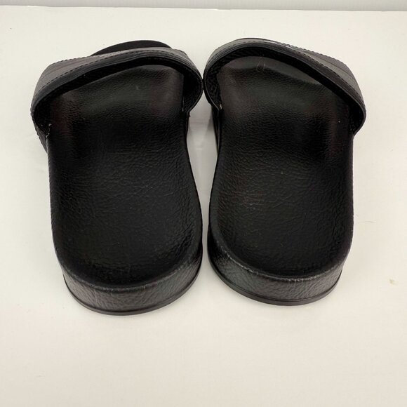 ADIDAS Adilette Y-3 Yohji Yamamoto Leather Black Slide Sandals 22.5cm Size 4 - Picture 4 of 9